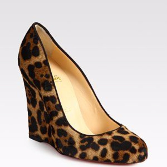 Christian Louboutin Leopard Print Ron Ron Wedges